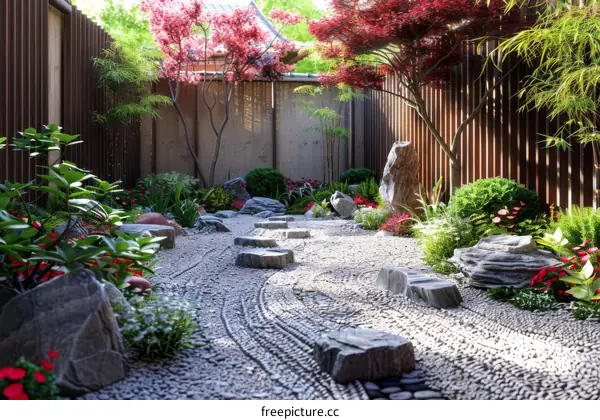 A Serene Japanese Zen Garden: A Place of Peace and Harmony