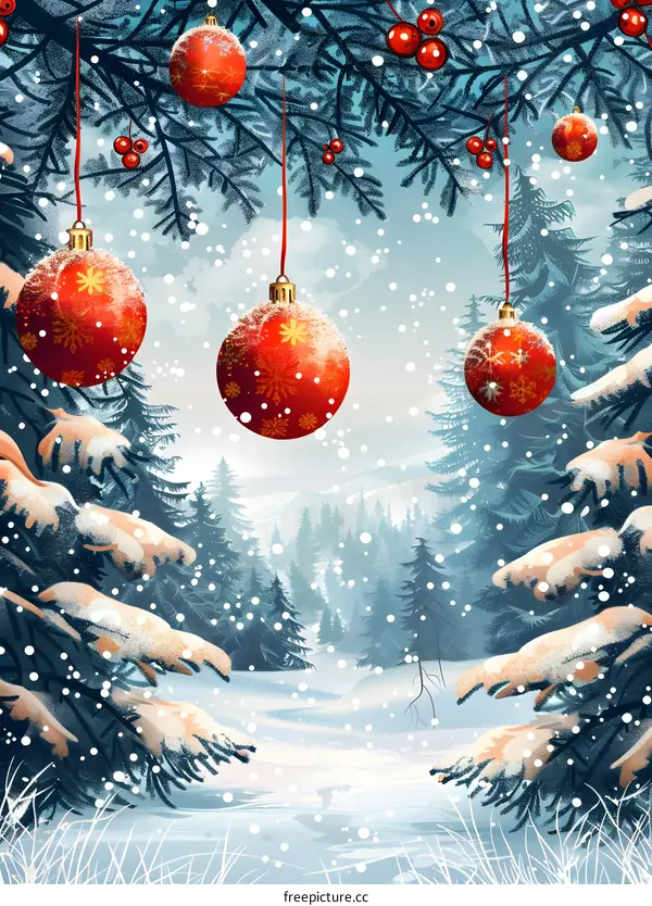 Christmas in the Winter Forest