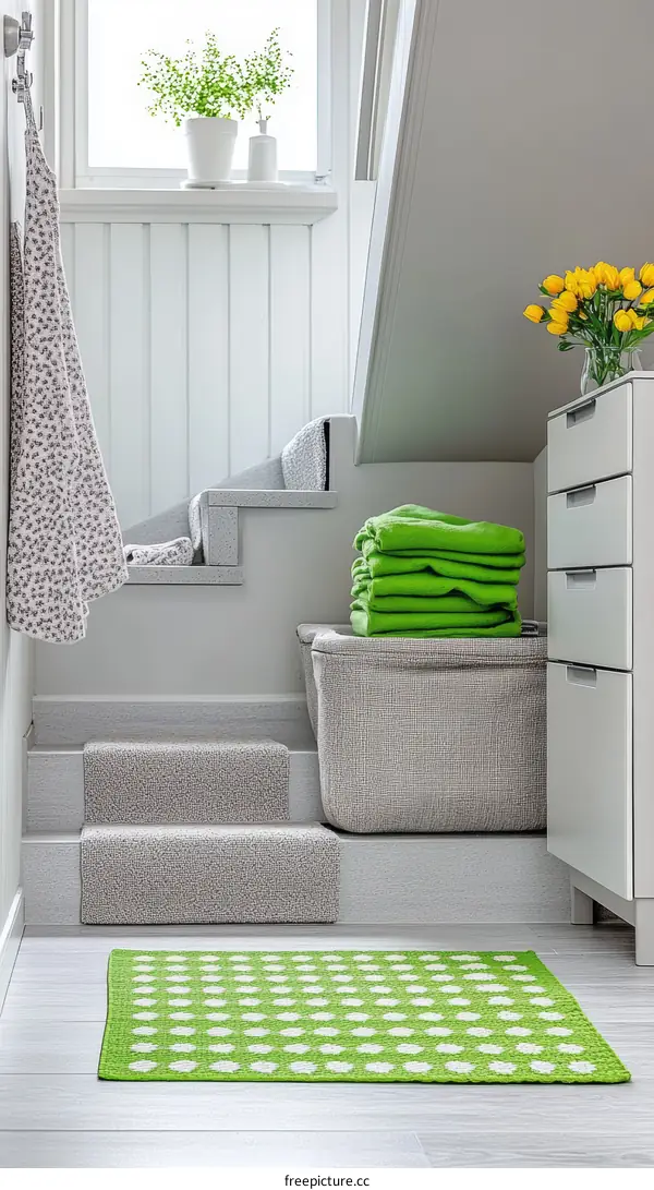 Modern Scandinavian Small Stairway Interior Design