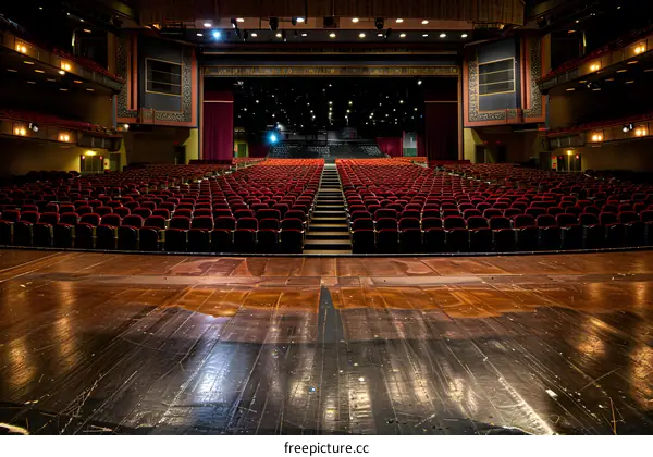 Empty Theater Seats Stage Auditorium