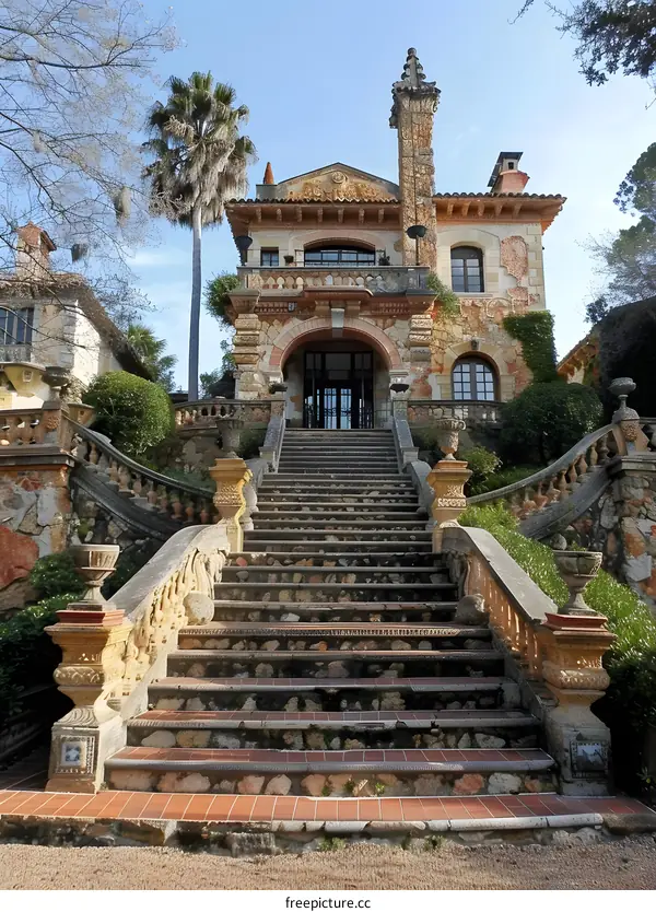 Stairway to a Spanish Villa