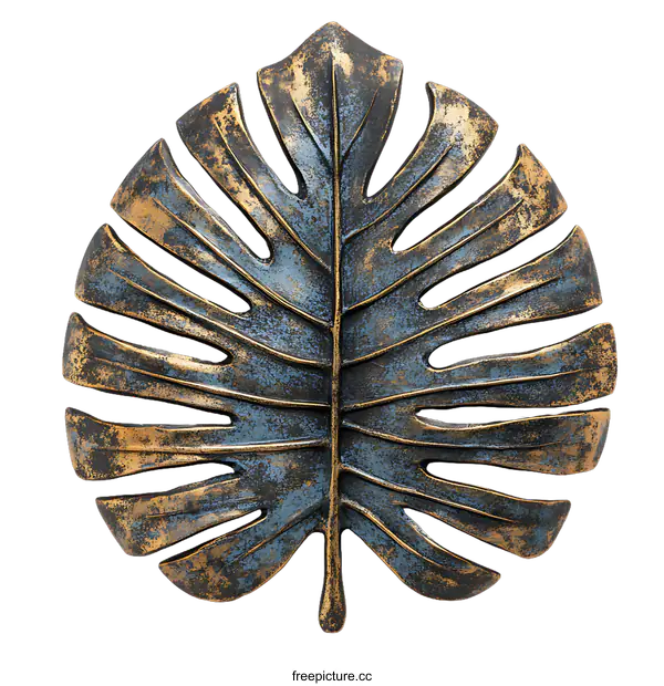 [Transparent Background PNG]Vintage Decorative Monstera Leaf Wall Decor
