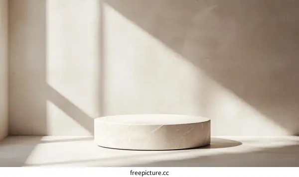 Minimalist Beige Display Podium