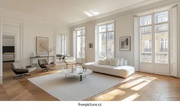 Parisian Apartment Living Room Interior Design