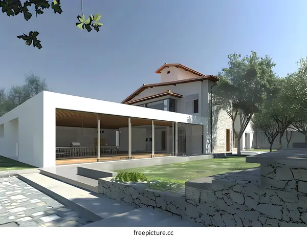 Modern Minimalist House Design with Backyard Patio