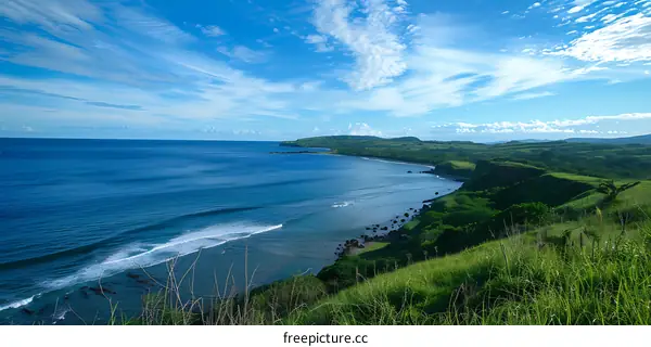 Ocean View from a Cliff in the Philippines