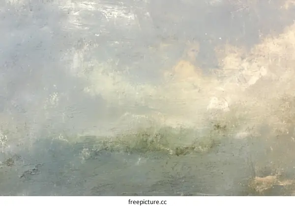 Abstract Painting of Cloudy Sky and Landscape