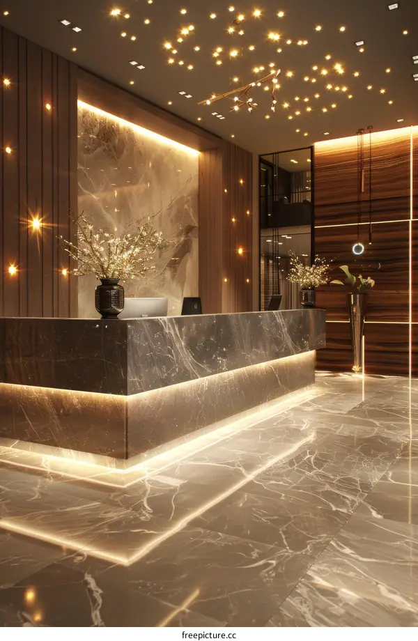 Luxury Hotel Lobby Reception Area Design