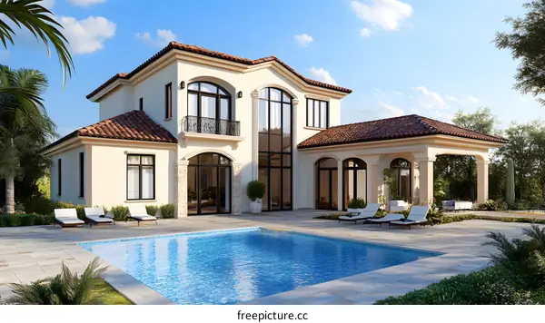 Luxury Modern Home with Pool and Patio