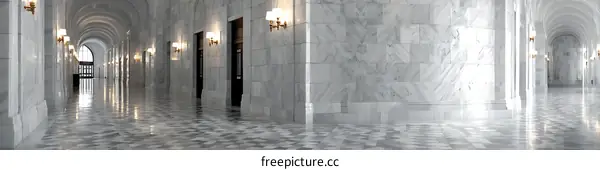 Grand Marble Hallway of a Majestic Building