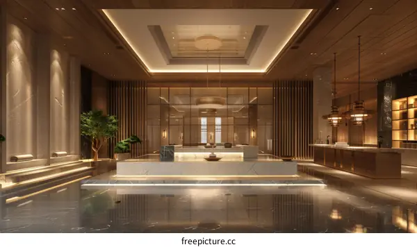 Luxury Modern Spa Reception Area Design
