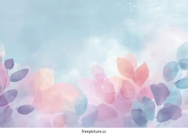 Abstract Floral Watercolor Background Design