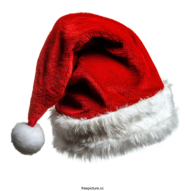 [Transparent Background PNG]Classic Santa Claus Hat Isolated on White Background