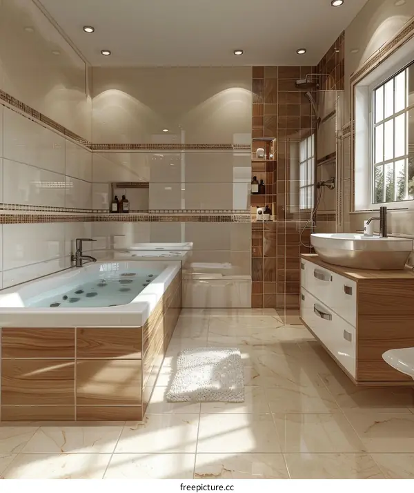 Modern Luxury Bathroom Design Illustration