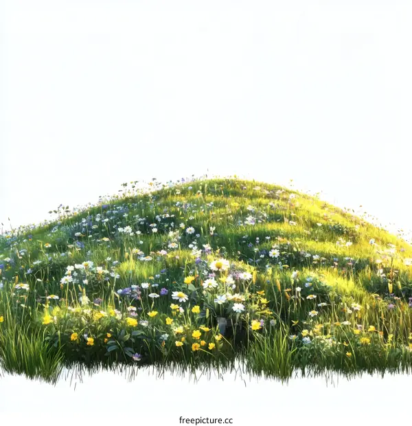 Colorful Meadow with Flowers