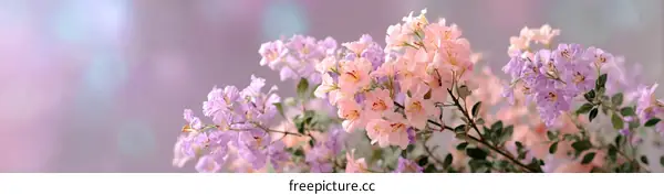 Beautiful Pastel Flowers in Soft Focus