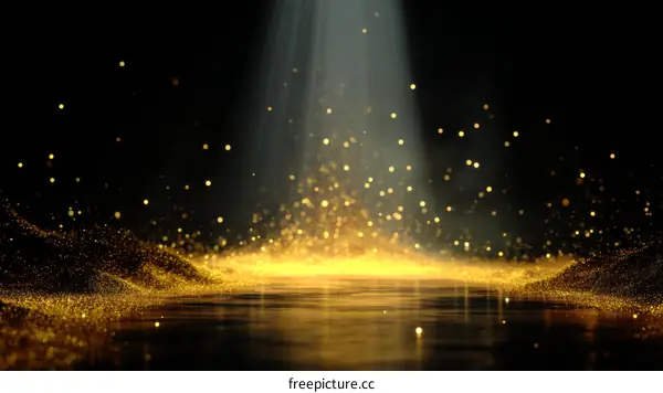 Golden Glitter Abstract Background Design