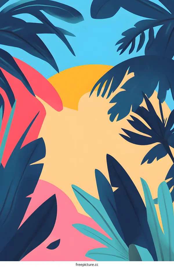 Tropical Leaves Abstract Background