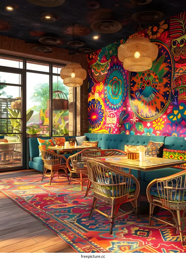 Interior Design with Colorful Boho Style