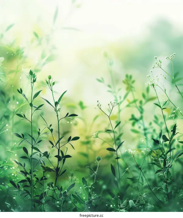 Vibrant Foliage in a Lush Green Field