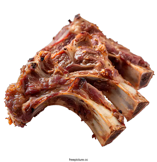 [Transparent Background PNG]Three pieces of barbecued pork