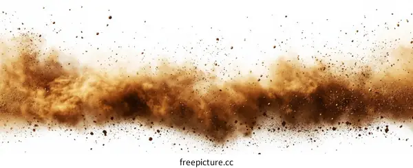 Brown Dust Explosion Abstract Background