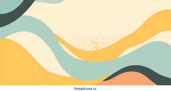 Abstract Wavy Background With Pastel Colors