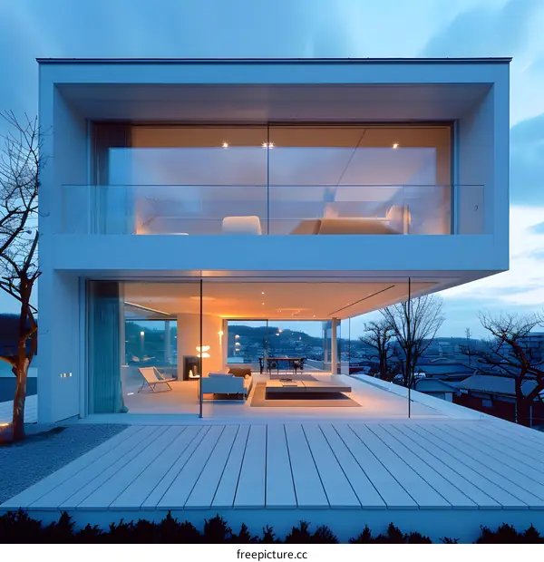 Modern Glass House with Open Concept Design