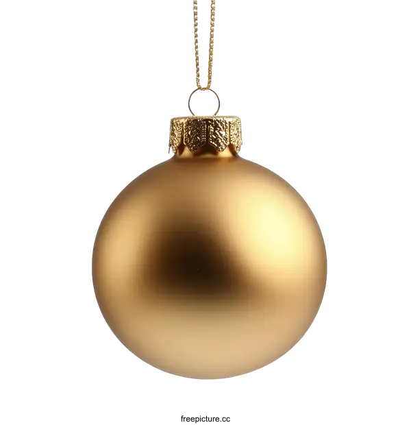 [Transparent Background PNG]Golden Christmas Ornament