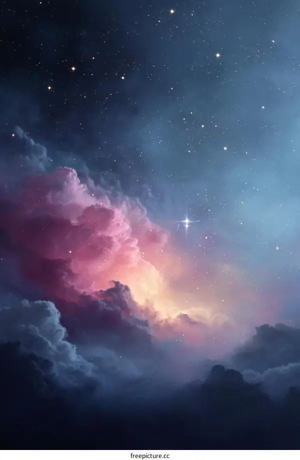 Abstract Colorful Nebula Space Scene