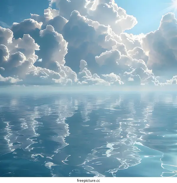 The bright moon rises above the sea