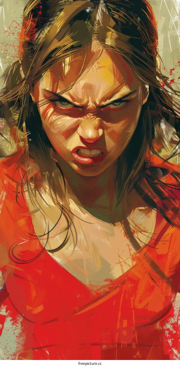 portrait of a woman with red hair and green eyes