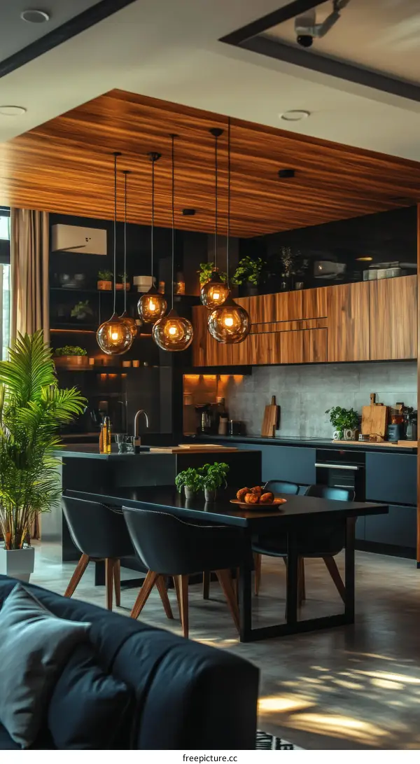 Modern Industrial Kitchen Dining Area