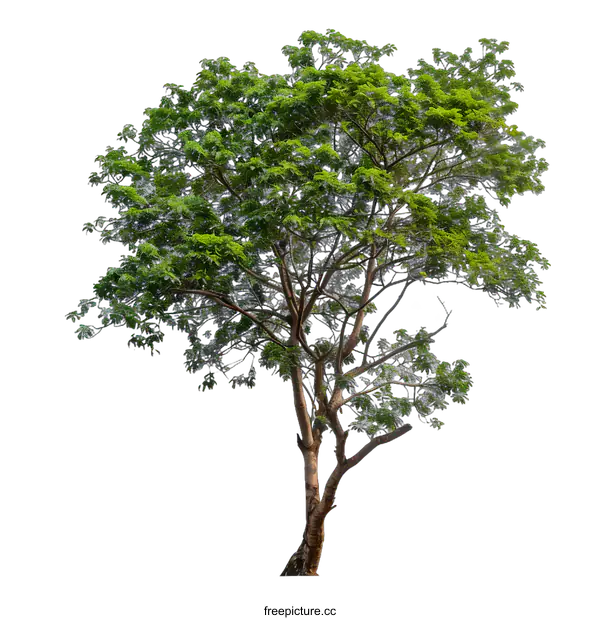 [Transparent Background PNG]Green Tree Isolated On White Background