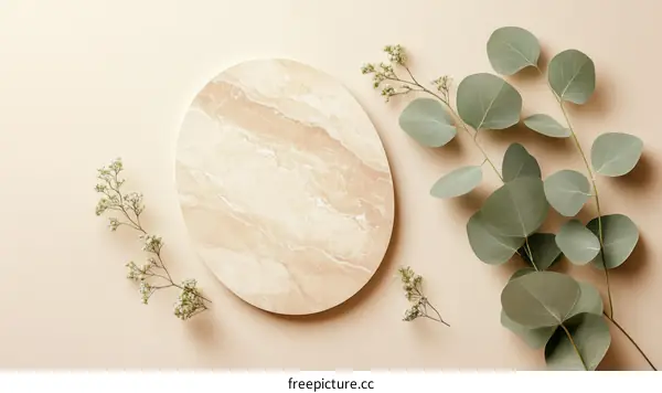 Elegant Minimalist Display with Natural Elements
