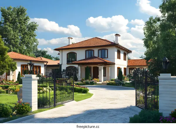 Luxury Villa with Garden and Gate