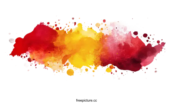 [Transparent Background PNG]Abstract Watercolor Splash Art Design