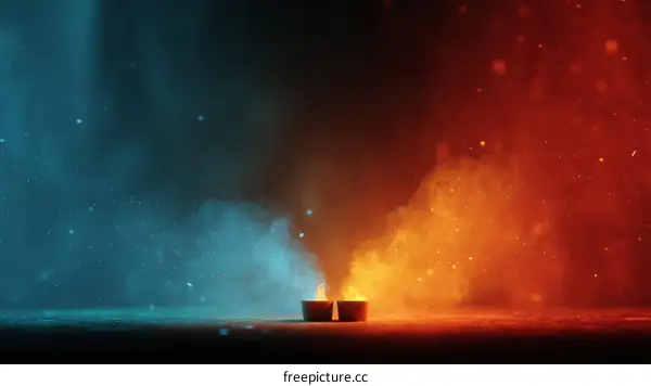 Abstract vibrant color contrast background