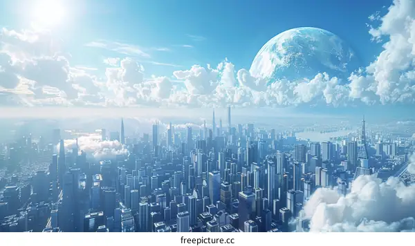 Futuristic Metropolis: Cyberpunk Cityscape by Night