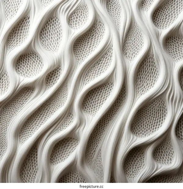 White Knitted Fabric