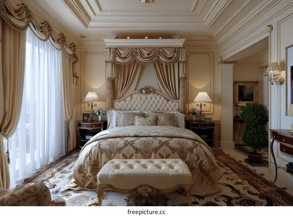 Luxury Bedroom Interior Design Illustration