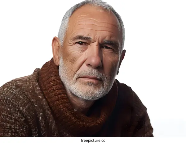 portrait of a serious senior man