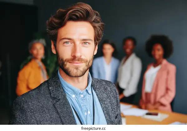 Business Meeting Portrait of Caucasian Man