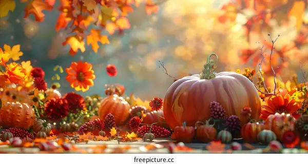 Pumpkins in the Fall