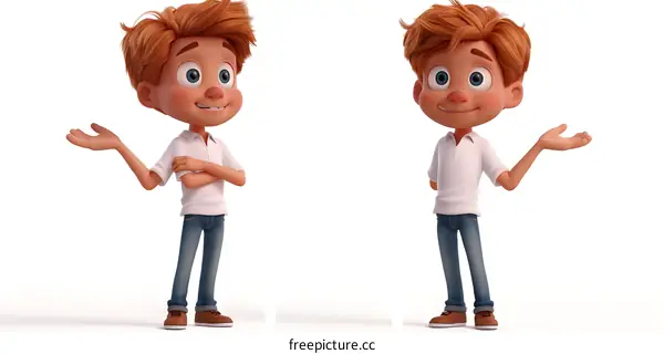 3d cartoon boy character