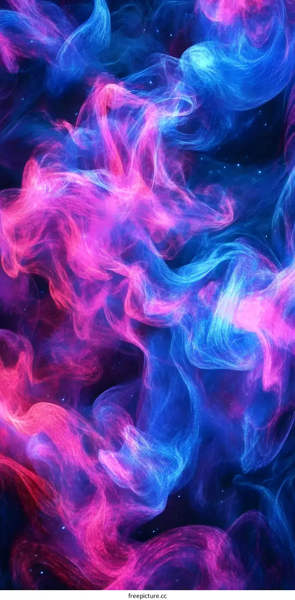 Abstract Blue and Pink Swirls Abstract Background