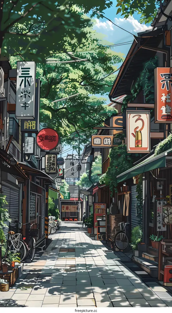 Quiet Alleyway in the Afternoon Sun