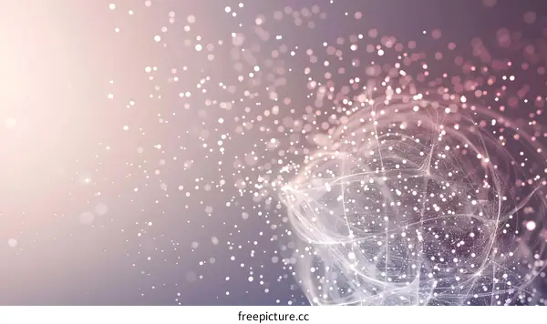 Abstract Pink And White Dotted Sphere Background