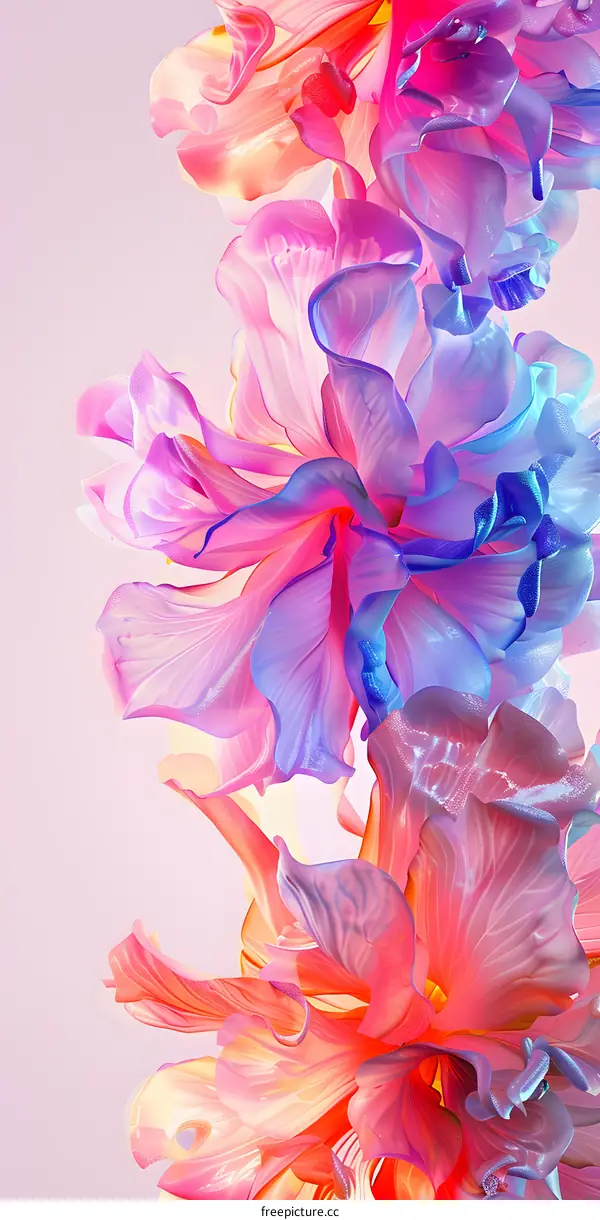 Abstract Colorful Flower Art