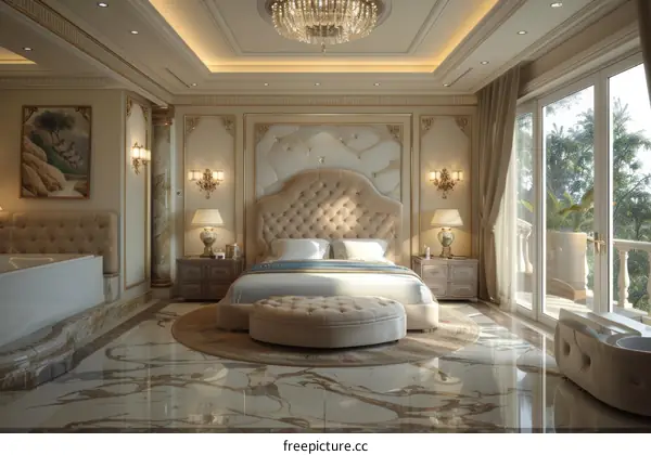 European-style luxury bedroom